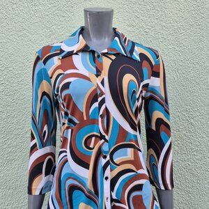 23rd St. (Philippines) Ladies Unique Geometric Button-Up Vintage Shirt